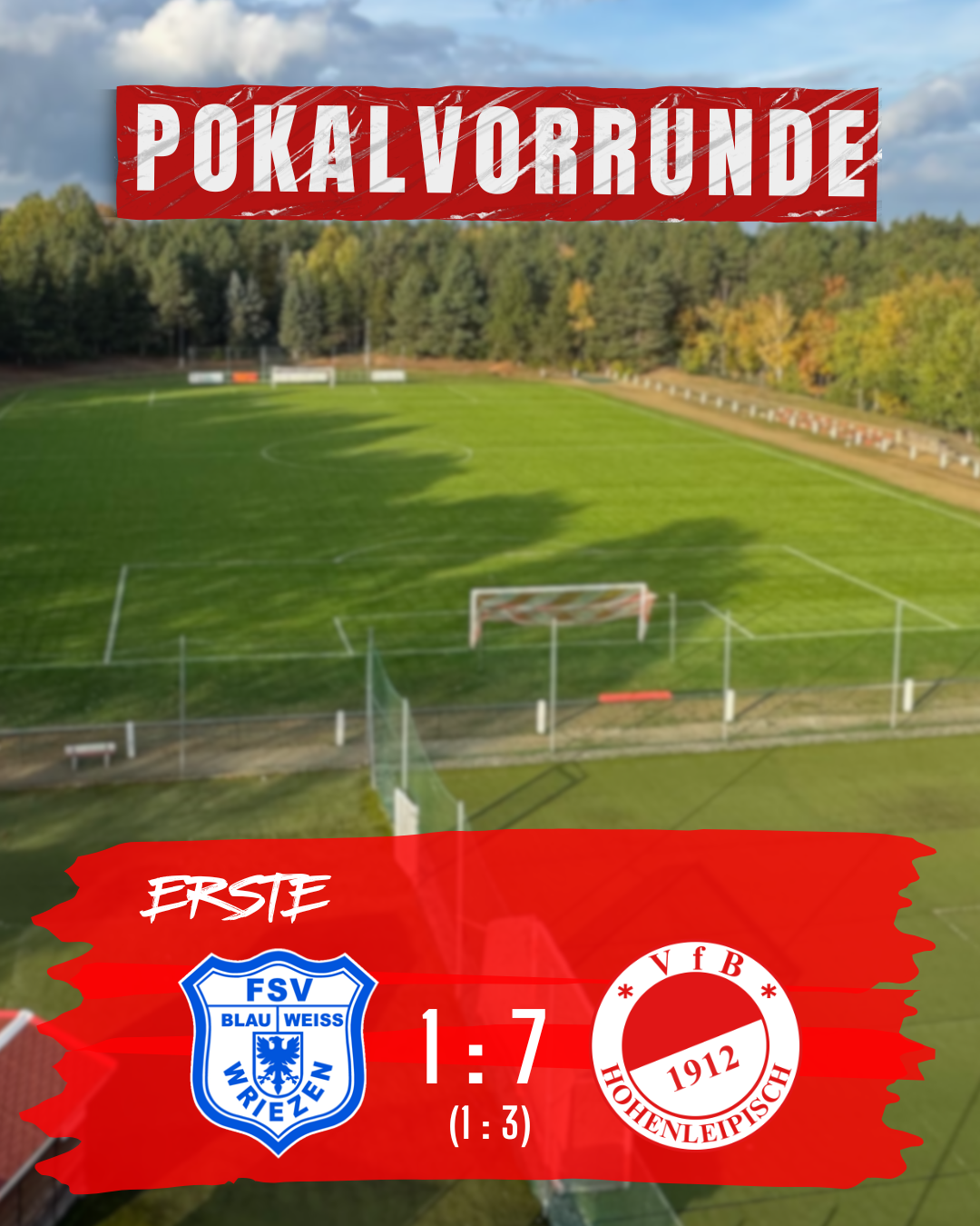 Pokal: FSV Blau-Weiß Wriezen : ERSTE