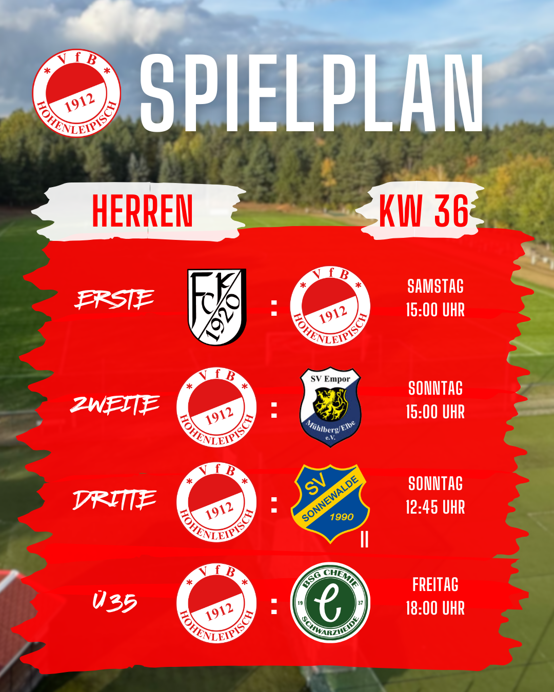 Spielplan KW36
