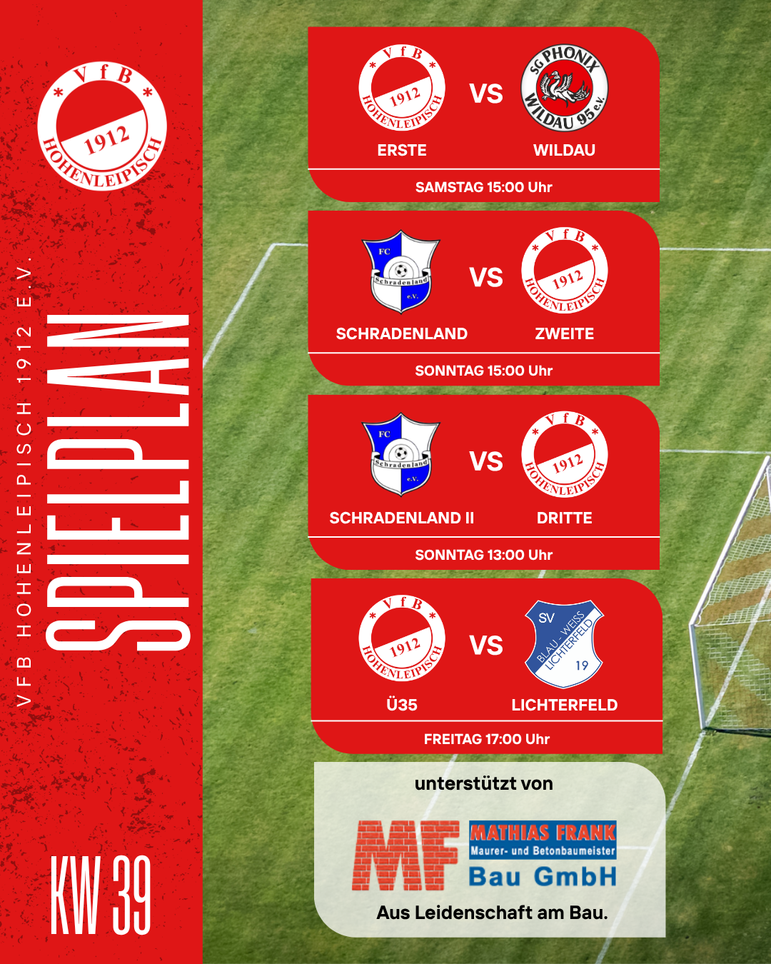 Spielplan KW39 - Männer
